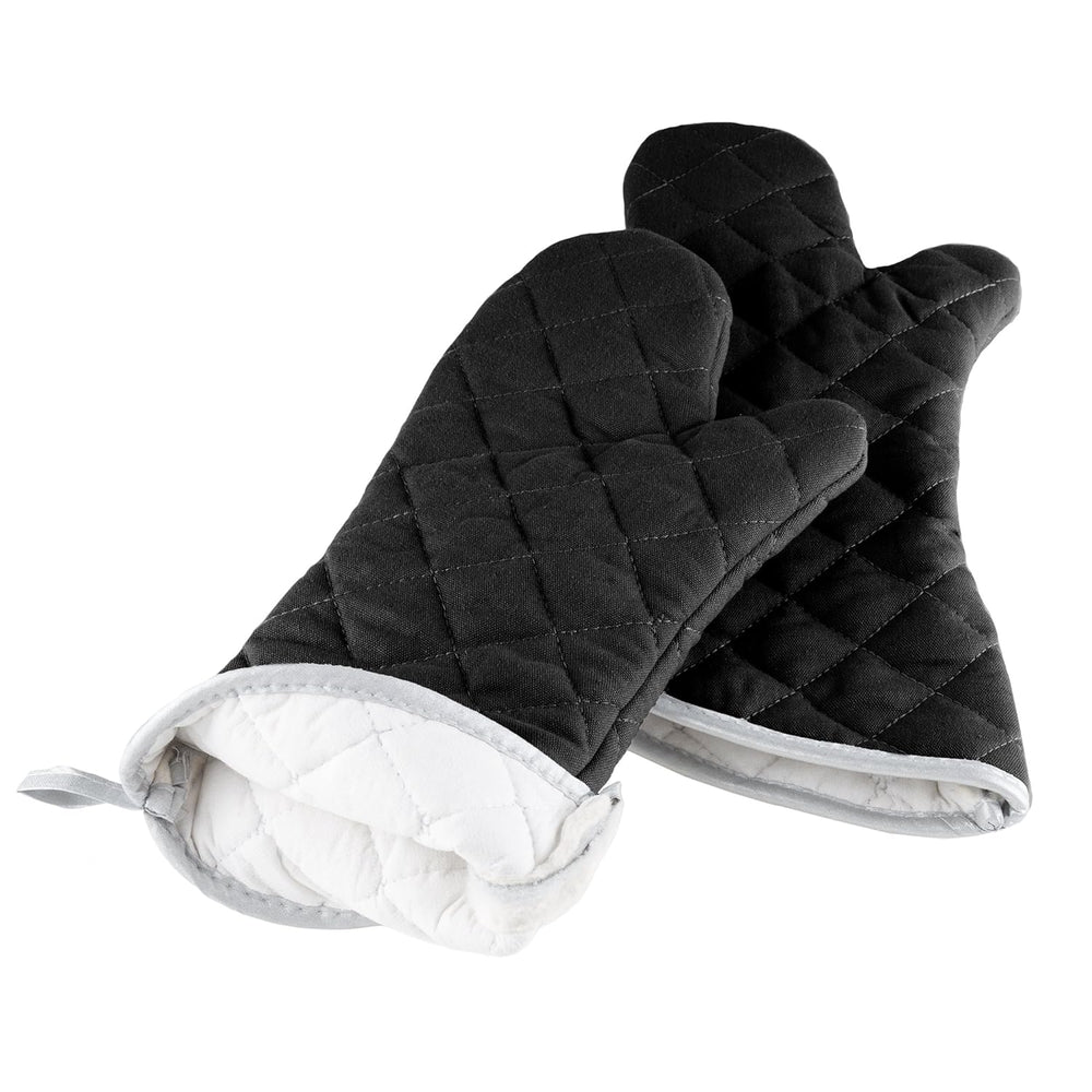 BLACK FLAME RETARDANT OVEN MITTS, LENGTH: 15 INCHES - Mabrook Hotel Supplies