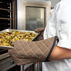 FLAME RETARDANT OVEN MITTS WITH EXTRA DEFENSE, LENGTH: 15 INCHES - Mabrook Hotel Supplies