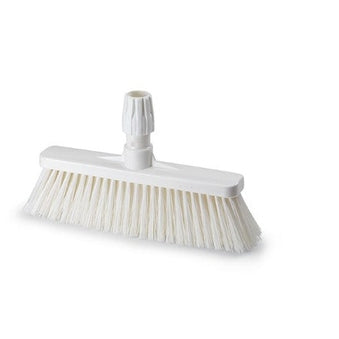 IGEAX SHORT BROOM, WHITE, MEDIUM BRISTLE - Mabrook Hotel Supplies