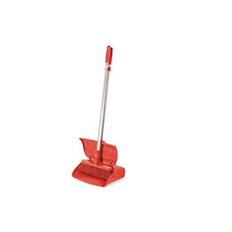 IGEAX TINY BROOM AND LOBBY DUST-PAN SET, RED - Mabrook Hotel Supplies