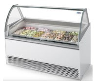 Ventilated Gelato Display Cabinet Bermuda View with Gray RAL 9006 Work Top (Gelato Containers not Included). - Mabrook Hotel Supplies
