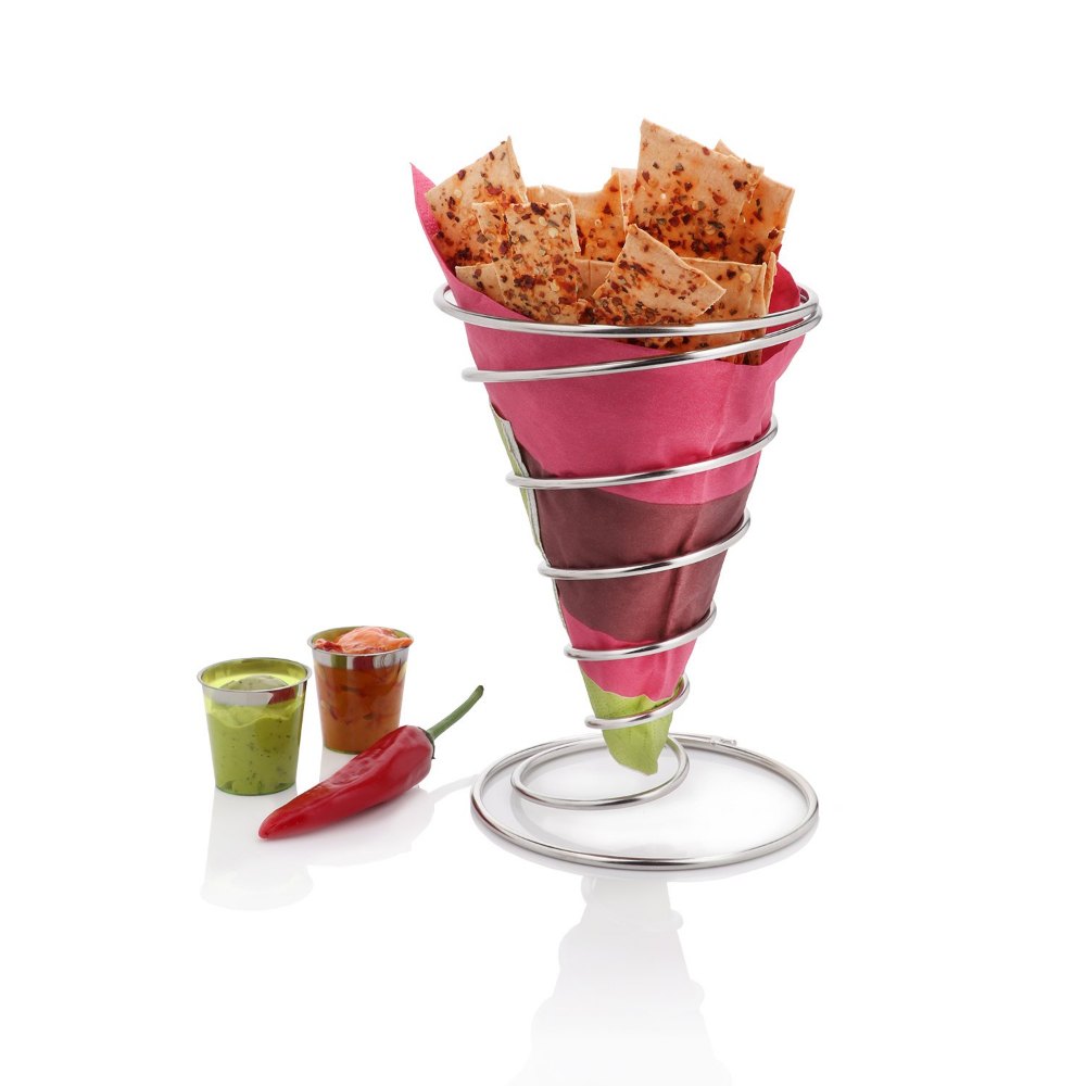 CHIP CONE HOLDER SPRING 13x23 CM - Mabrook Hotel Supplies