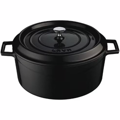 LAVA ROUND CASSEROLE BLACK- 32 CM - Mabrook Hotel Supplies