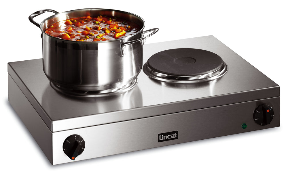 S/S ELECTRIC COUNTERTOP / BOILING TOP WITH 2 HOTPLATES - W 565 mm - 3.0 kW. - Mabrook Hotel Supplies