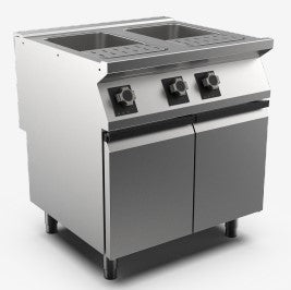(MAMC0002729) 28 + 28 Ltr Double Well Electric Pasta Cooker with (MA97336000 - ACPC1/3 Single 1/3 Basket). - Mabrook Hotel Supplies