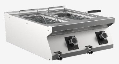 (MAMC0000669) 10 + 10 Ltr Twin Pan Electric Fryer Top. - Mabrook Hotel Supplies