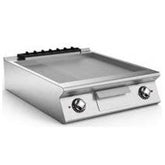 80 cm Electric Fry-Top with Sloping Hotplate 1/3 Ribbed 2/3 Smooth.