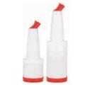 POURING CONTAINER, LENGTH: 26 CM, DIA: 9 CM, CAPACITY: 0.5 LITERS RED