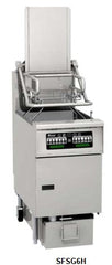 6 Head Gas Open Rack Fryer with Filtration & Profile Computer Control - Gas: 140,000 BTU. - Mabrook Hotel Supplies