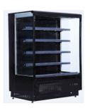 (BLF-1066) Vertical MultiDeck Plug-In with Night Curtain & 4 Shelves - Black Color - Dim: 1000x660x2000 mm (WxDxH). - Mabrook Hotel Supplies