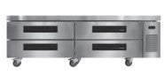 (CB-72TN) 4 Drawers Stainless Steel Chef Base , Dim: 820x1835x687 mm (WxDxH). - Mabrook Hotel Supplies