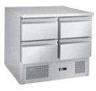 (S901-4D) 4 Drawers Saladette Refrigerated Table , Dim: 900x700x850 mm (WxDxH). - Mabrook Hotel Supplies