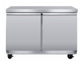 (TUC-48BF) 2 Doors Under Counter Freezer with 2 Layer Shelves each Door , Dim: 1230x799x966 mm (WxDxH). - Mabrook Hotel Supplies