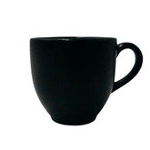 NEO FUSION BLACK CLASSIC NON STACKABLE CUP. CAP: 9 CL , 3.05 OZ. CORRESPONDING SAUCER CODE RAK-NFCLSA13BK - Mabrook Hotel Supplies
