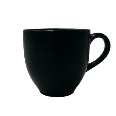 NEO FUSION BLACK CLASSIC NON STACKABLE CUP. CAP: 28 CL , 9.45 OZ. CORRESPONDING SAUCER RAK-NFCLSA17BK - Mabrook Hotel Supplies