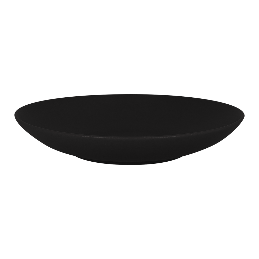 NEO FUSION NANO BLACK DEEP COUPE PLATE. DIA: 23CM. CAP: 69 CL, 23.35 OZ - Mabrook Hotel Supplies