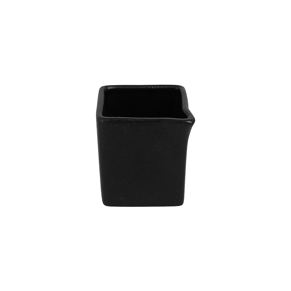 NEO FUSION BLACK SQUARE CREAMER / GRAVY BOAT, DIM: 5X6 CM, CAP: 8 CL, 2.7 OZ - Mabrook Hotel Supplies