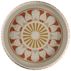 BAANTNA ARGILA FLAT THALI TRAY, RANGEEN- 33.5 CM - Mabrook Hotel Supplies