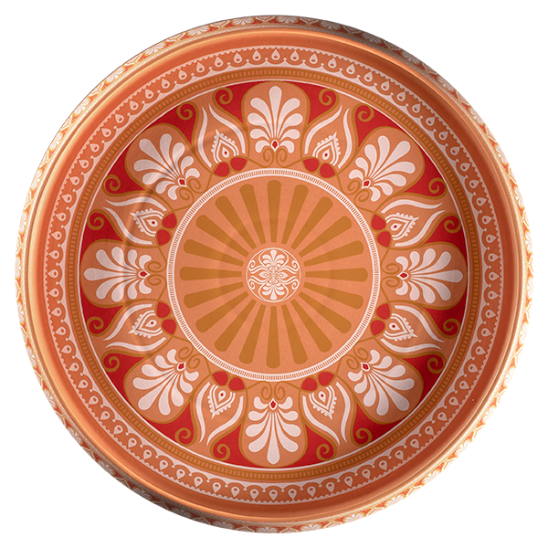 BAANTNA TERO FLAT THALI TRAY, RANGEEN- 33.5 CM - Mabrook Hotel Supplies