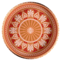 BAANTNA TERO FLAT THALI TRAY, RANGEEN- 33.5 CM - Mabrook Hotel Supplies