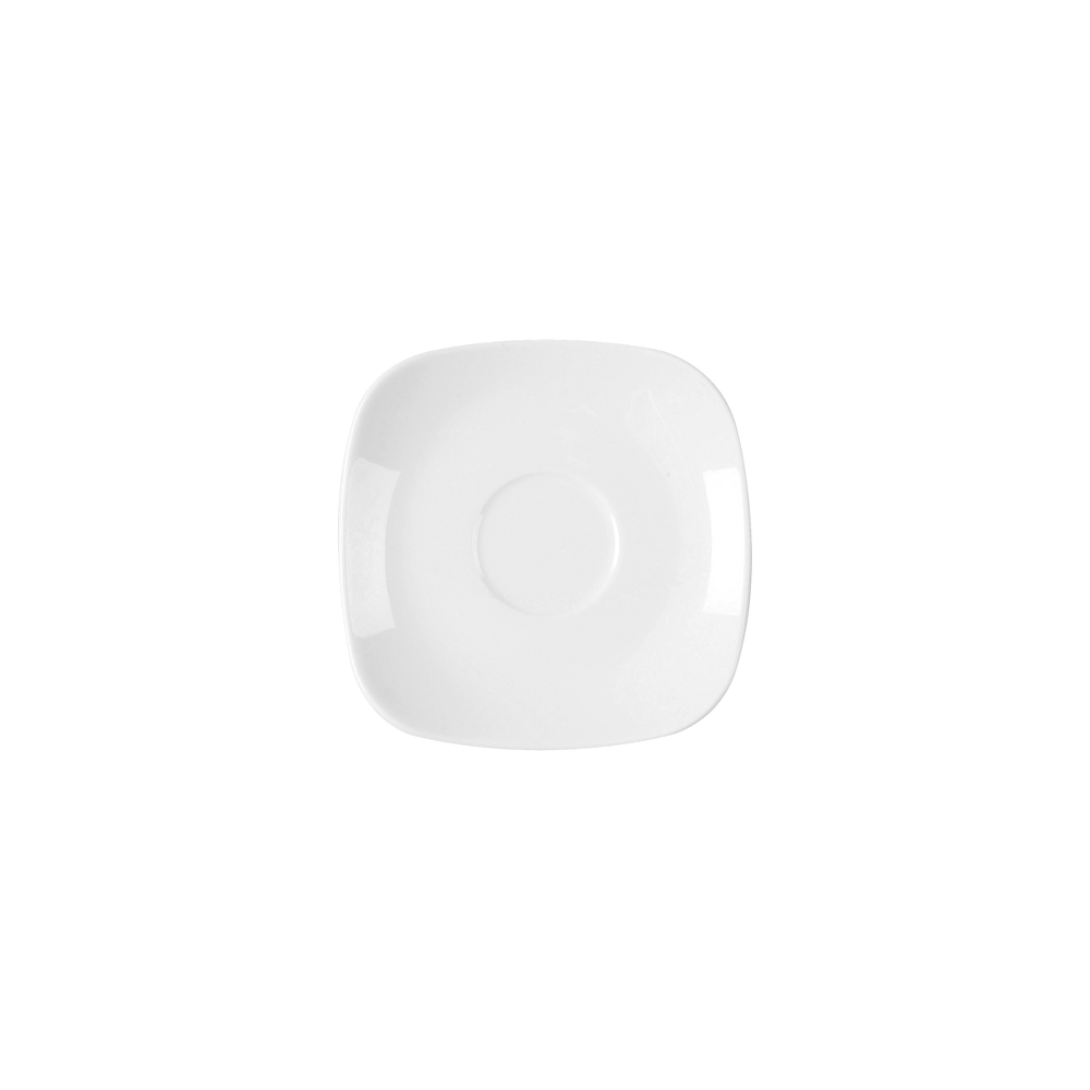 RAK SQUARE SAUCER, IVORIS WHITE, DIM: 12 CM, HEIGHT: 2 CM - Mabrook Hotel Supplies