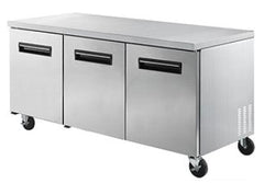 184cm , Three Doors Undercounter Refrigerator. - Mabrook Hotel Supplies