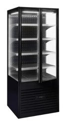 (SSC 800) Self Serve Refrigerated Display Cabinet with 4 Shelves - Black Color. - Mabrook Hotel Supplies