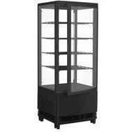 Curved Glass Door Black Display Cooler.