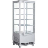 Curved Glass Door Silver Display Cooler.