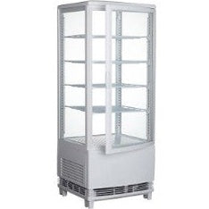 Curved Glass Door White Display Cooler.