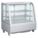 Sliding Glass Door White Countertop Display Cooler.