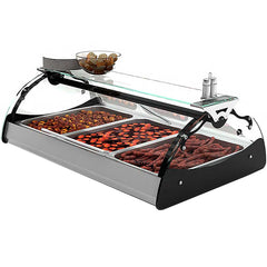 Sayl MaxiSelf CMX2 Bain Marie Stainless Steel with tempered glass & adjustable legs - Mabrook Hotel Supplies