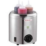 SBW SQUEEZE BOTTLE WARMER SIGNATURE TOUCH. CONSISTS OF AN FS BASE AND A DROP-IN BOTTLE HOLDER INSET WITH 3 0.47L HIGH DENSITY SQUEEZE BOTTLES(86809). UK PLUG. 230V. - Mabrook Hotel Supplies