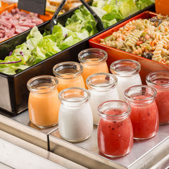 GLASS SINGLE-SERVE JAR WITH LID - 6 OZ - Mabrook Hotel Supplies