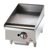 15" (38CM) HEAVY DUTY GAS GRIDDLE COUNTERTOP THERMOSTAT CONTROL.