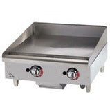 24" (61CM) HEAVY DUTY GAS GRIDDLE COUNTERTOP THERMOSTAT CONTROL.