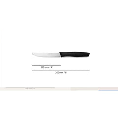 NOVA SERIES 110 MM SERRATED BLACK TABLE KNIFE - Mabrook Hotel Supplies