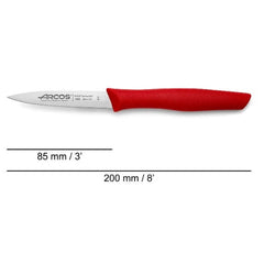 NOVA SERIES 85 MM RED COLOUR PARING KNIFE - Mabrook Hotel Supplies