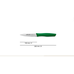 NOVA SERIES 100 MM SERRATED GREEN COLOUR PARING KNIFE - Mabrook Hotel Supplies