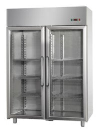2 Glass Doors 1400 Ltr Upright Refrigerator with LED Light , 3 Shelves each Door & Legs (Old Code: TCN-AF14PKMMTNPV). - Mabrook Hotel Supplies