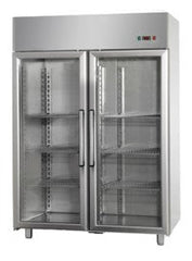 2 Glass Doors 1400 Ltr Upright Refrigerator with LED Light , 3 Shelves each Door & Legs (Old Code: TCN-AF14PKMMTNPV). - Mabrook Hotel Supplies