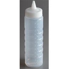 "SQUEEZE BOTTLE WIDE MOUTH DISPENSER WITH CLOSEABLE CAP, 24 C"