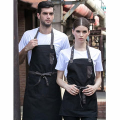 Apron , Fabric: 85% Polyester 15% Cotton - Color: Black Contrast Coffee - Mabrook Hotel Supplies