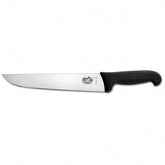 VICTORINOX BUTCHER KNIFE, BLACK FIBROX HANDLE - 28 CM - Mabrook Hotel Supplies