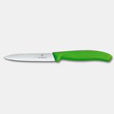 VICTORINOX PAIRING KNIFE POINTED TIP, GREEN HANDLE - 10 CM - Mabrook Hotel Supplies