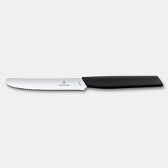 Victorinox Swiss Modern Tomato and Table Knife , 11 CM , Wavy Black. - Mabrook Hotel Supplies