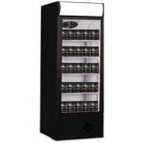 Double-glazed Glass Door Upright Showcase with Black Color. - Mabrook Hotel Supplies