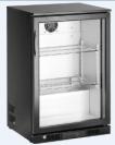 88 Ltr 1 Door Black Back Bar Cooler with Black Arc Handle. - Mabrook Hotel Supplies