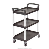 CAMBRO THREE SHELF UTILITY BUS CART BLACK, DIM: 83.50x41.28x96.52 CM - Mabrook Hotel Supplies