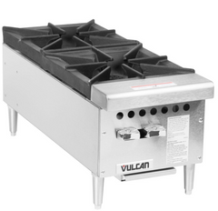 موقد غاز Vulcan (LDHP2) مزود بـ 12 موقدًا يعمل على سطح العمل / صفيحة ساخنة - 50000 وحدة حرارية بريطانية.